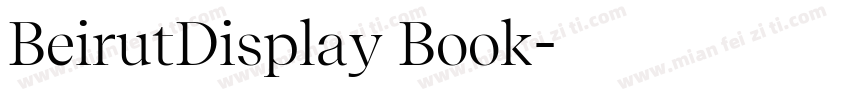 BeirutDisplay Book字体转换